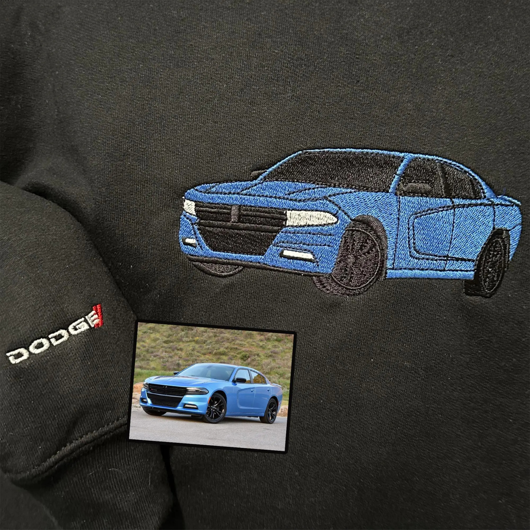 Custom Car Embroidered Sweatshirt for Car Lover