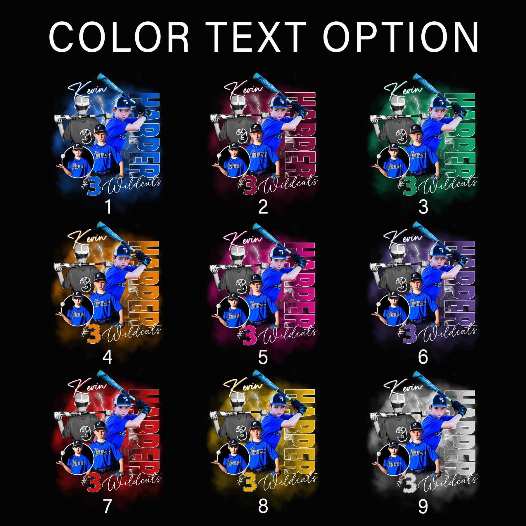 Personalized Baseball Player Shirt with Names