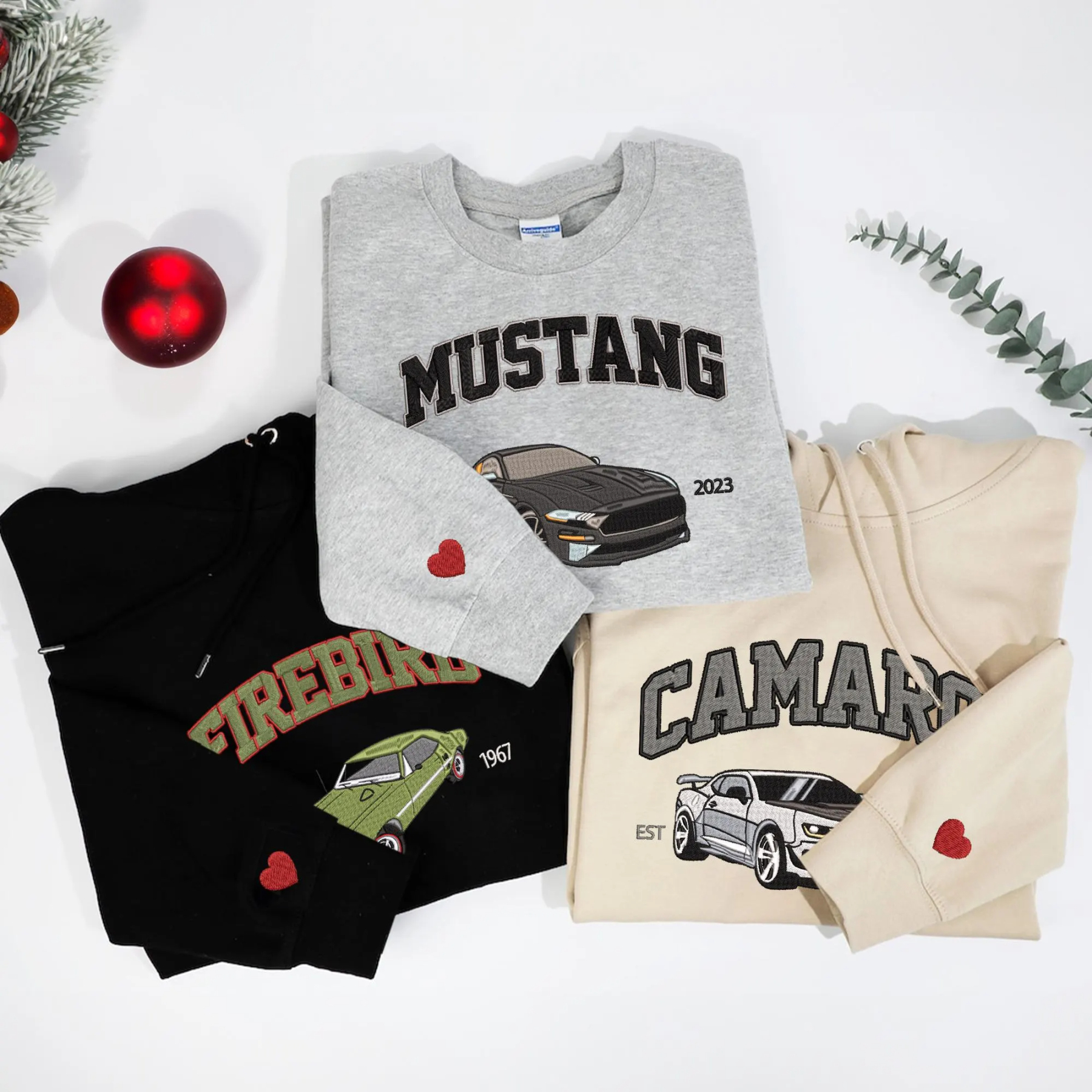 Custom Embroidered Car Photo Hoodie Sweatshirt for Car Lover