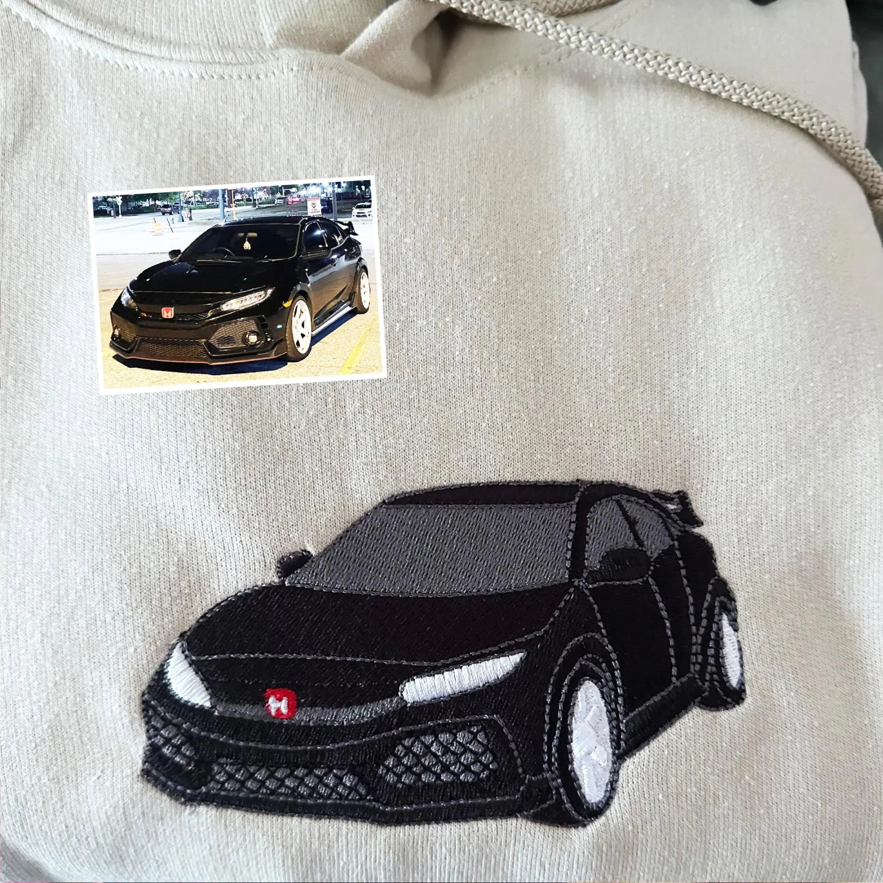 Custom Embroidered Car Sweatshirt for Car Lover
