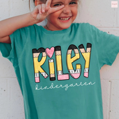 Custom Back To School Shirt with Kids Name