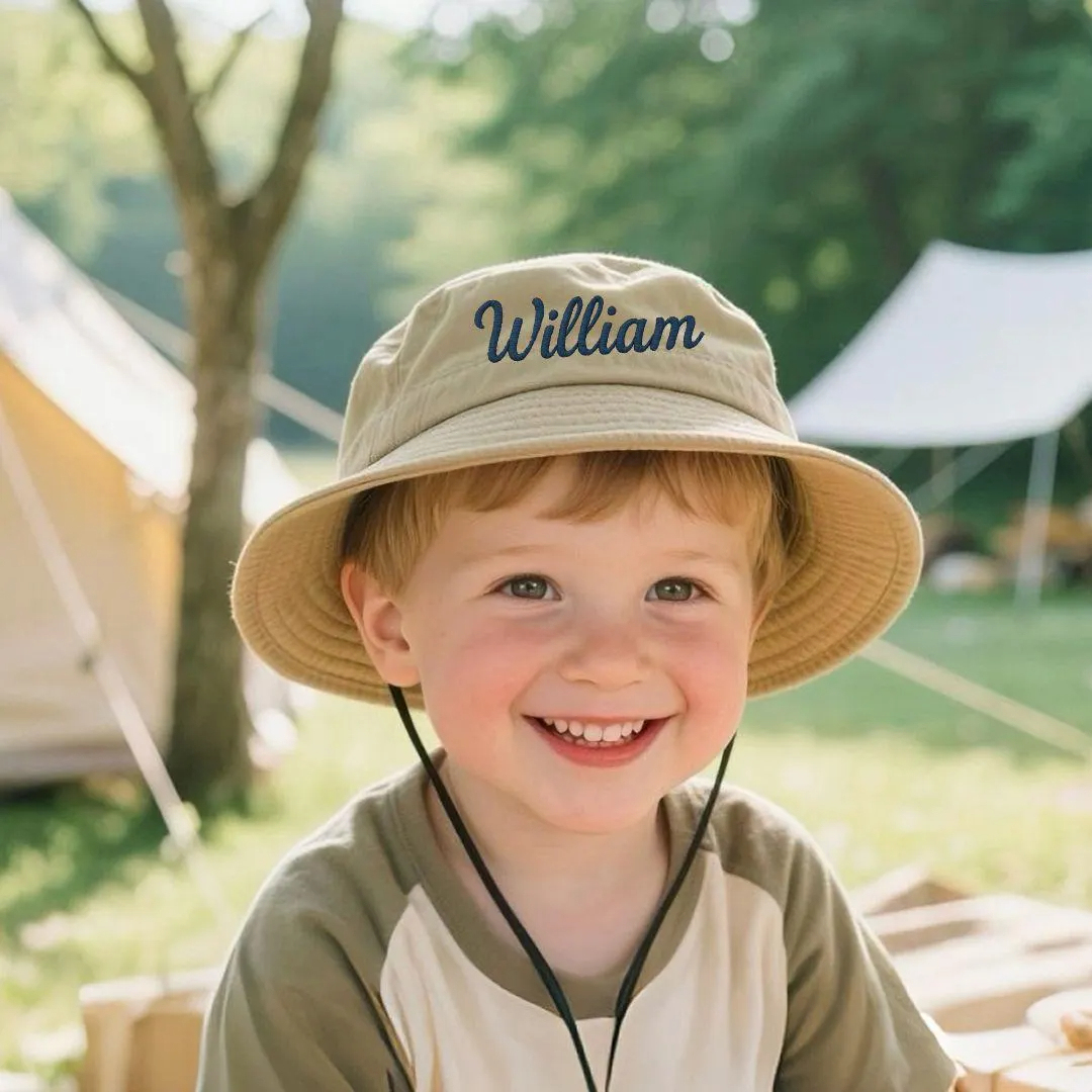 Custom Embroidered Baby Summer Hat with Name