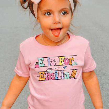 Custom Kids Name Back To School T-Shirt