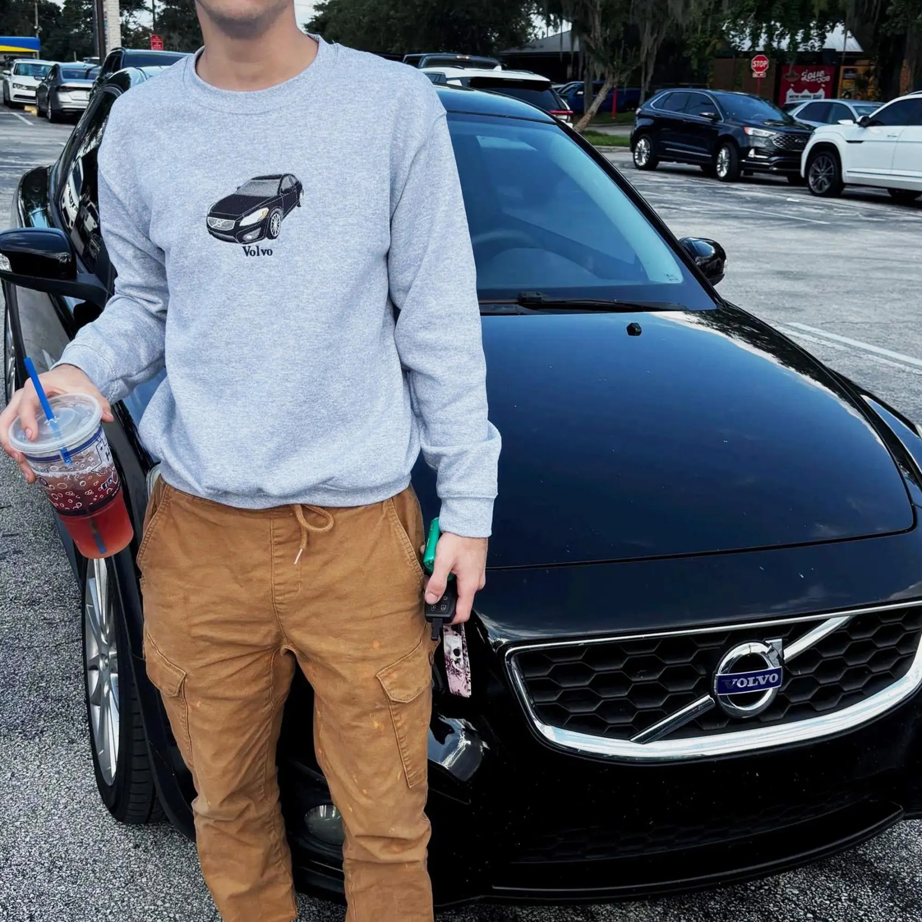 Custom Embroidered Car Sweatshirt for Car Lover