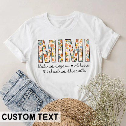Personalized Mimi Shirt with Grandkids Names