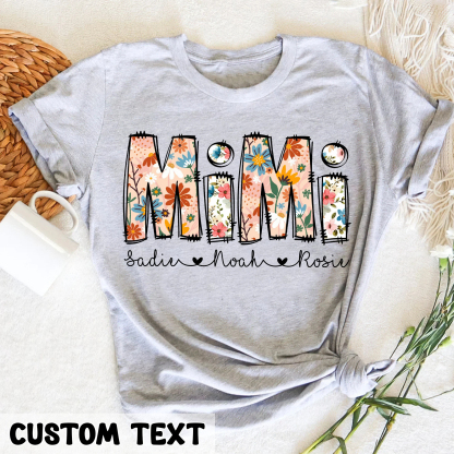 Personalized Mom Shirt with Kids Names Mother’s Day Gifts