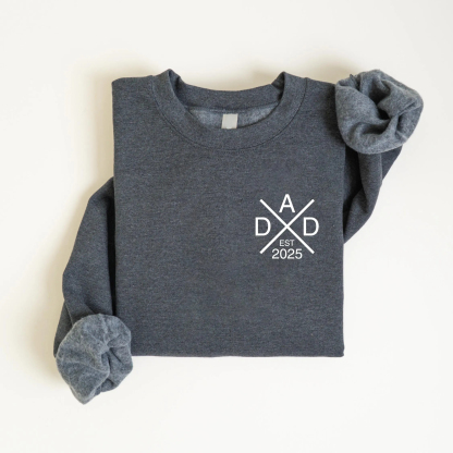Personalized Dad Embroidered Sweatshirt Father Day Gift