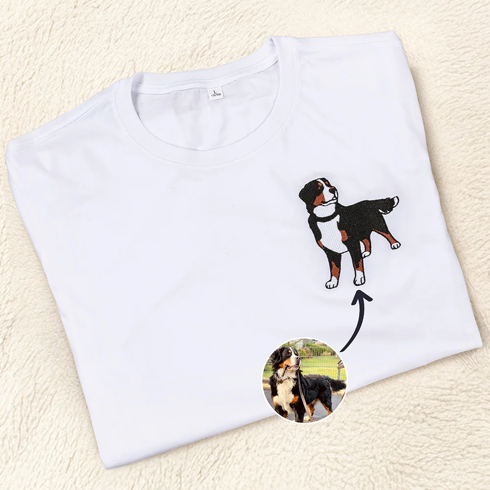 Custom Embroidered Pet From Your Photo Sweatshirt for Pet Lover
