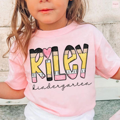 Custom Back To School Shirt with Kids Name