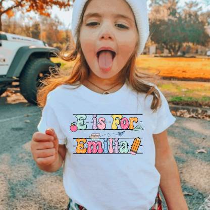 Custom Kids Name Back To School T-Shirt