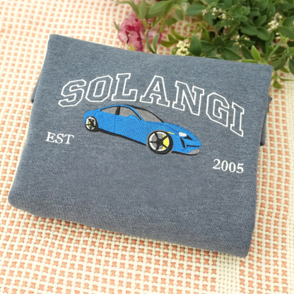 Custom Embroidered Hoodie with Your Car Photo