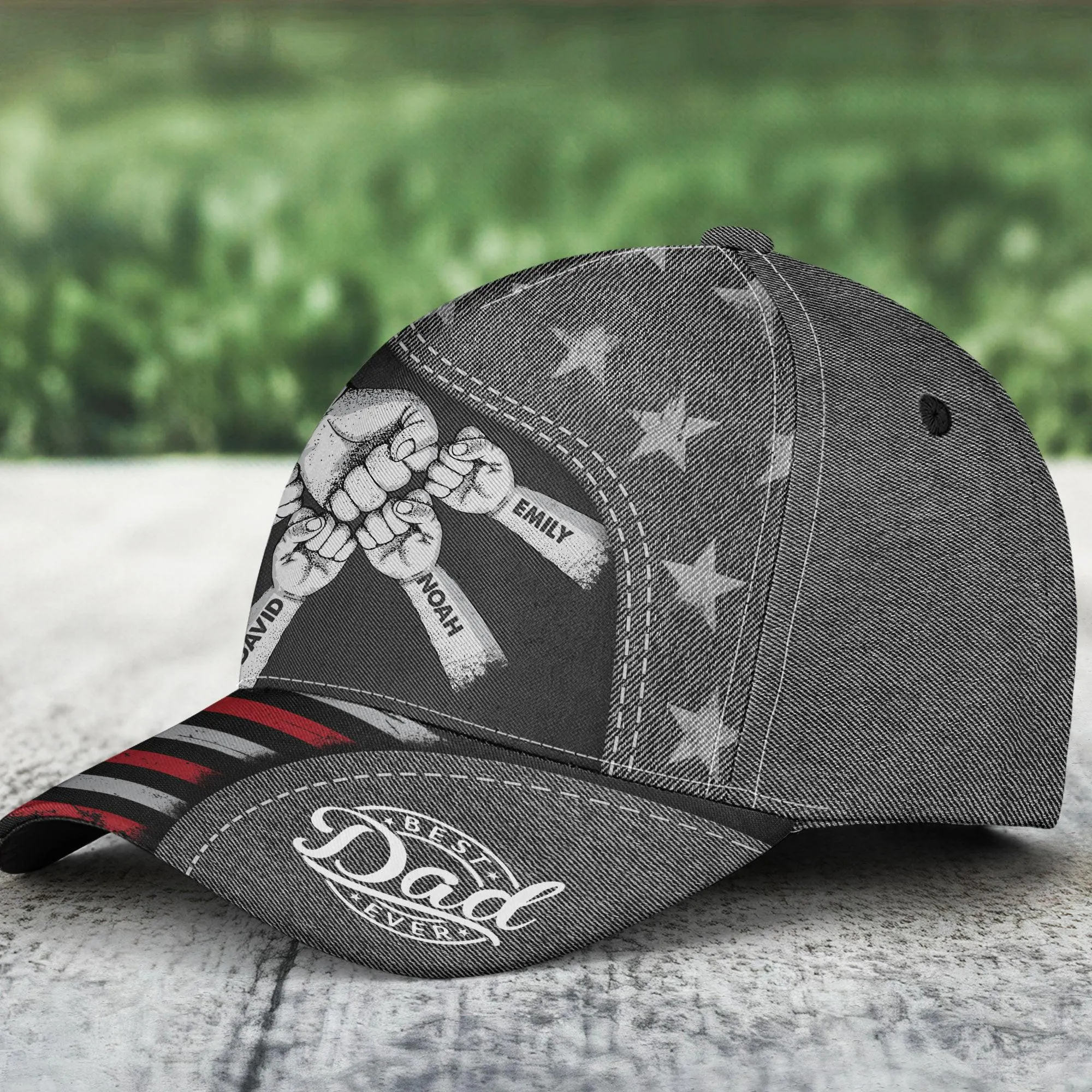 Personalized American Dad Classic Cap With Kids Names