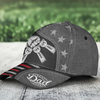 Personalized American Dad Classic Cap With Kids Names