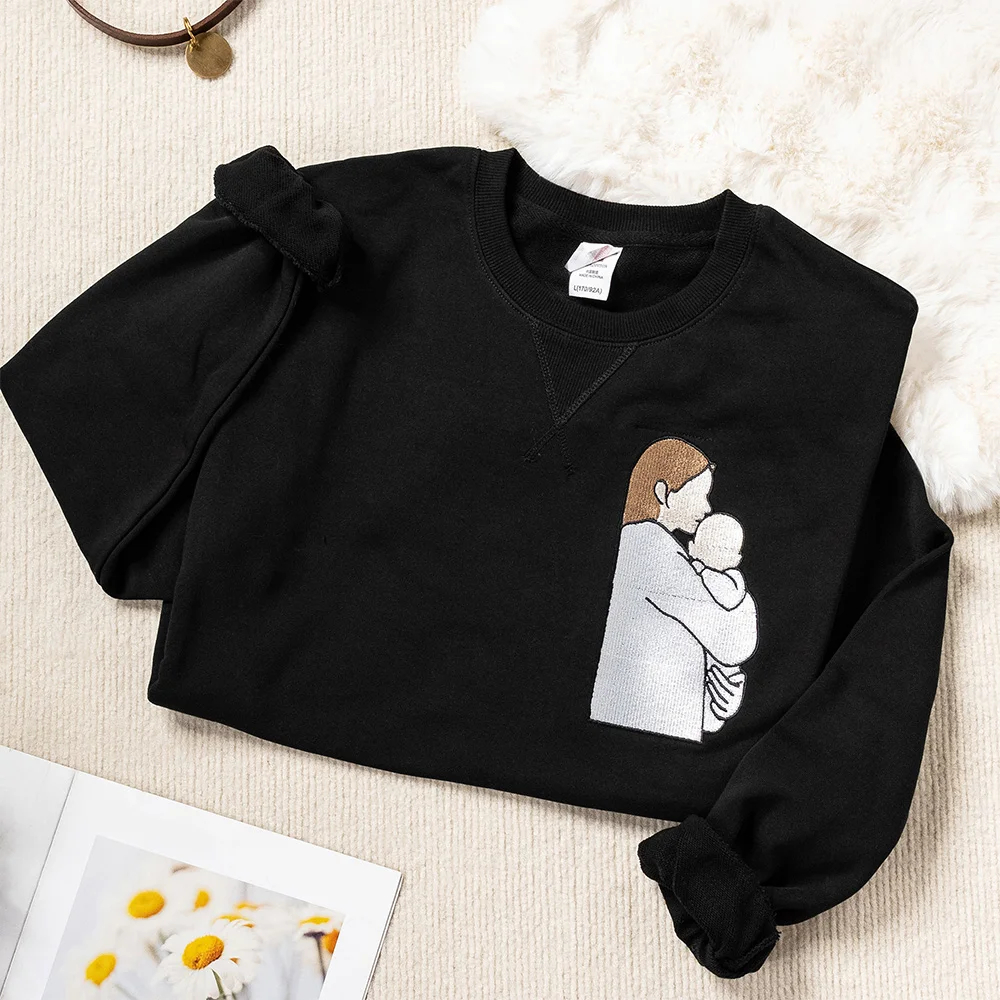 Custom Embroidered Pet From Your Photo Sweatshirt for Pet Lover