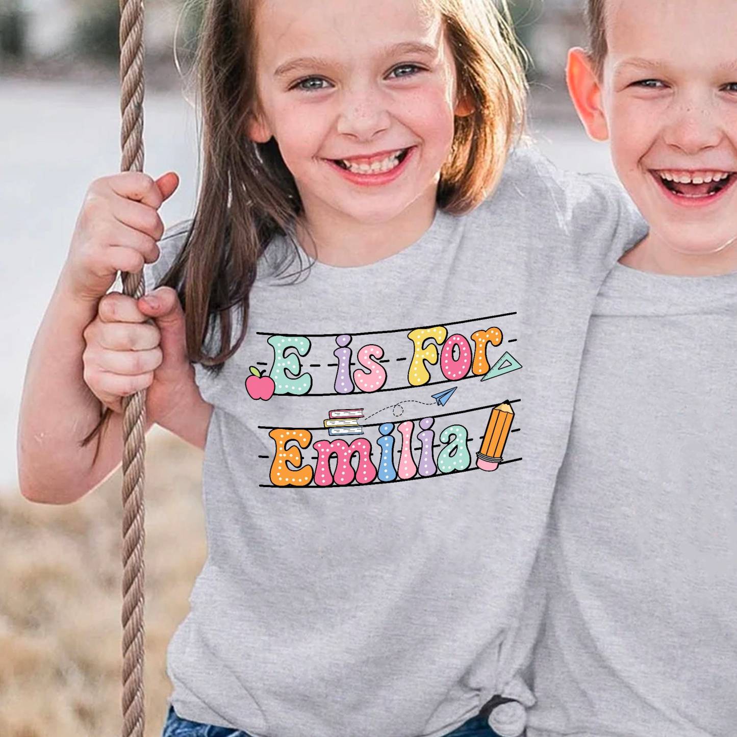 Custom Kids Name Back To School T-Shirt