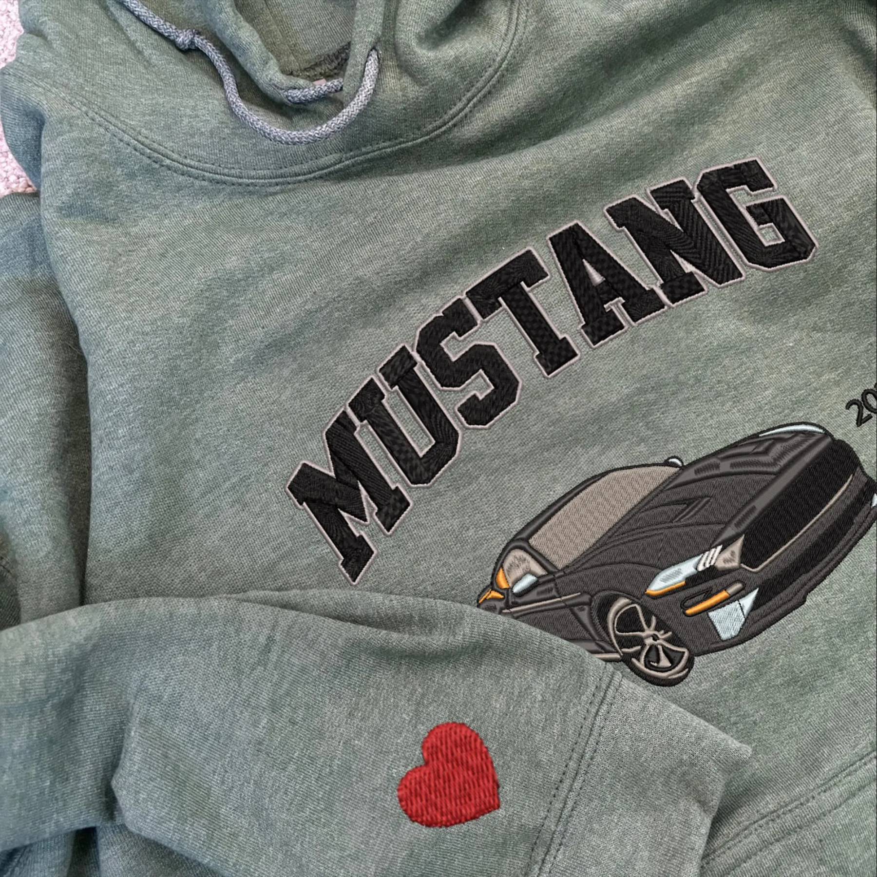 Custom Embroidered Car Photo Hoodie Sweatshirt for Car Lover