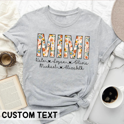 Personalized Mimi Shirt with Grandkids Names