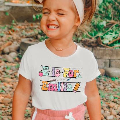 Custom Kids Name Back To School T-Shirt