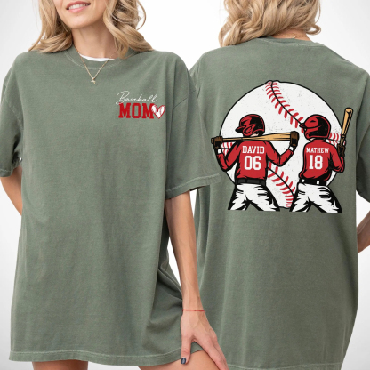 Personalized Baseball Name Sweatshirt for Mom