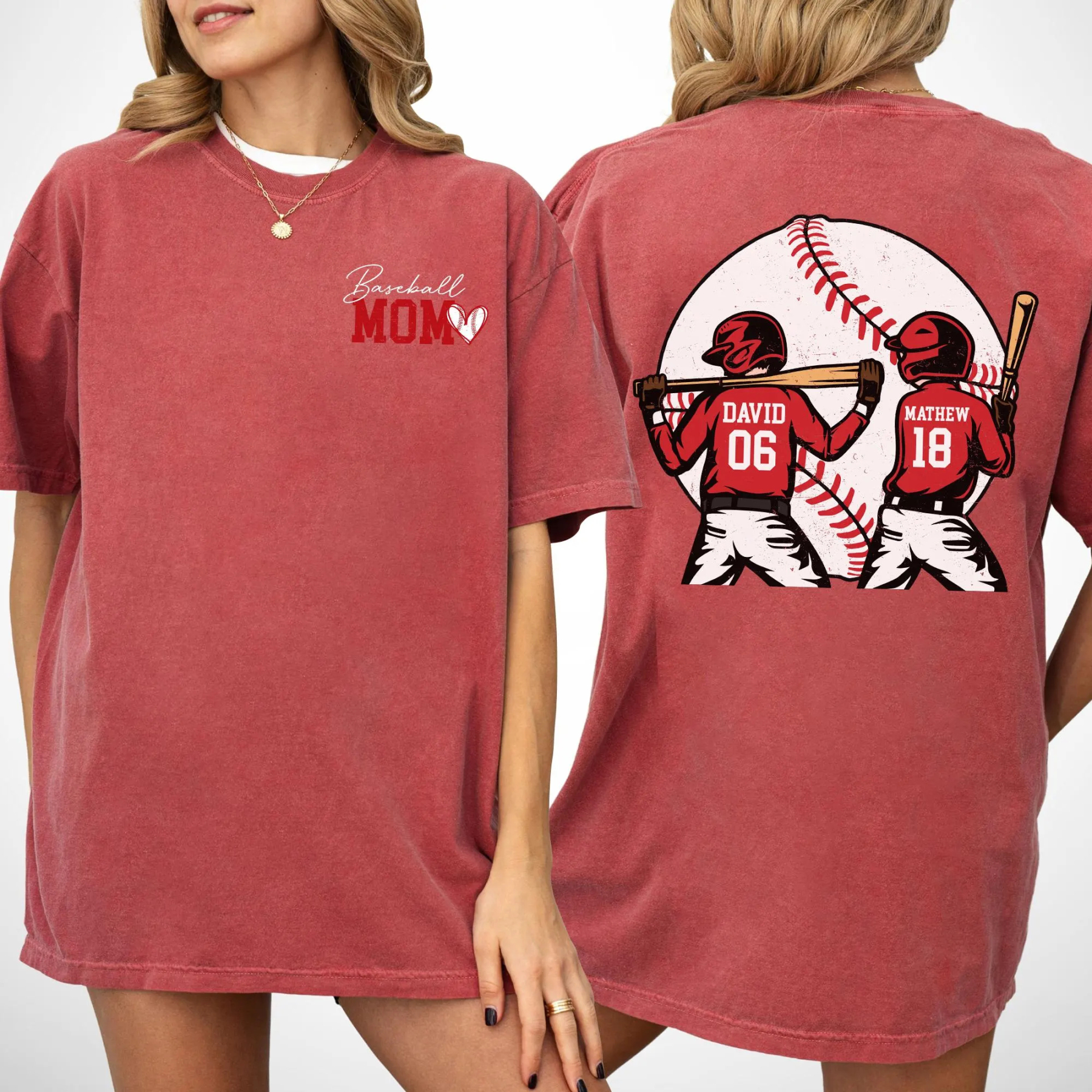 Personalized Baseball Name Sweatshirt for Mom