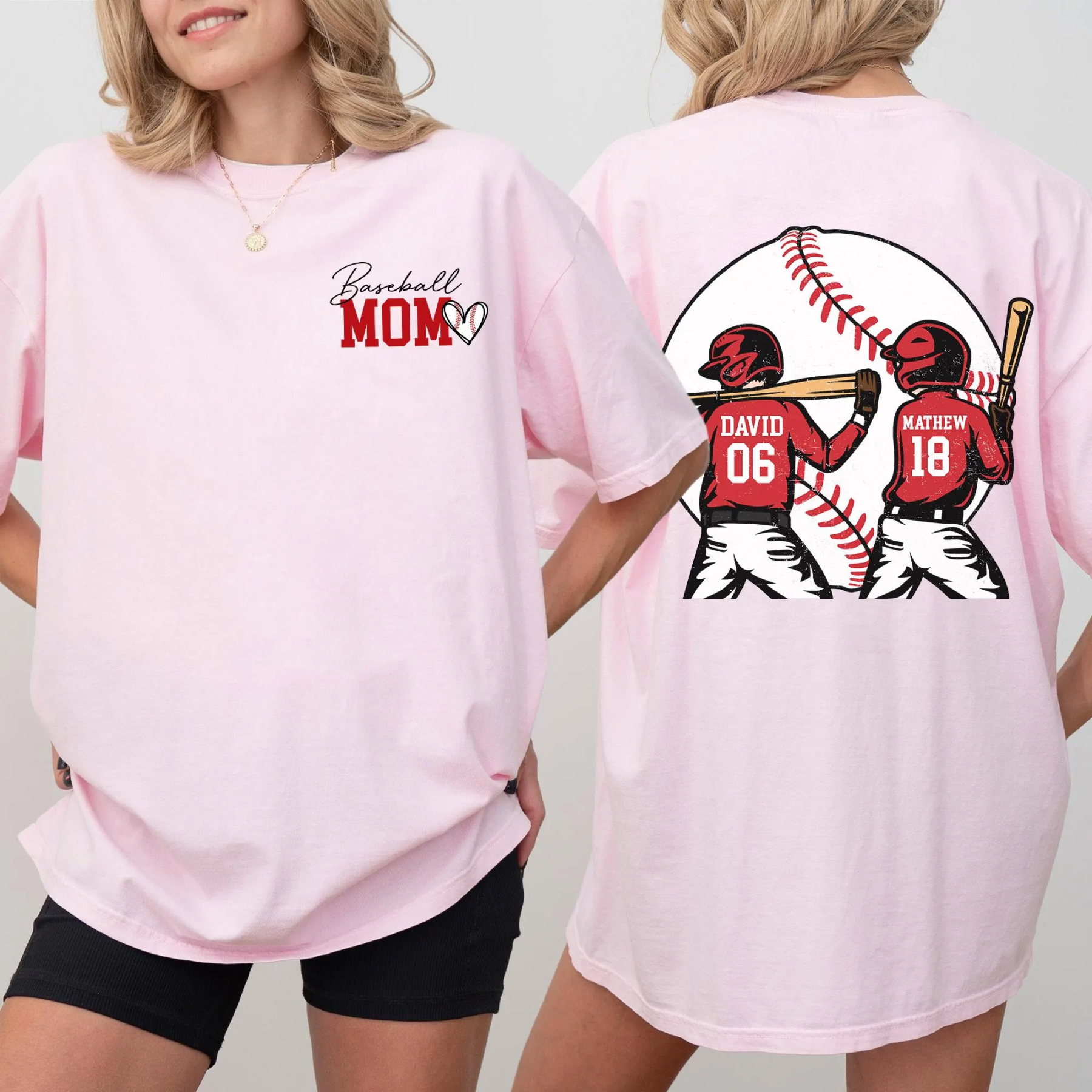 Personalized Baseball Name Sweatshirt for Mom