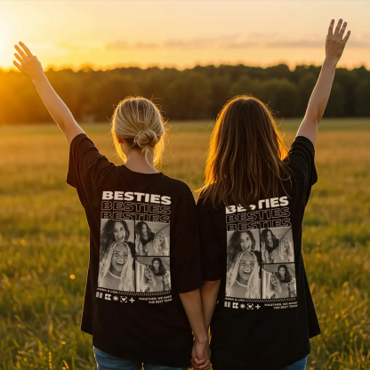 Personalized Besties T-shirt with Photo for Friend