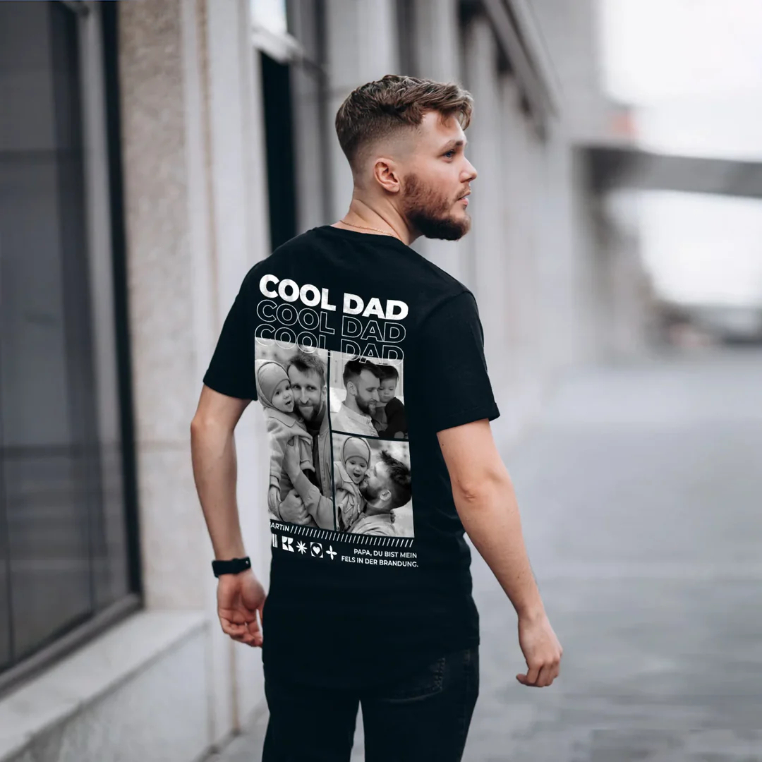 Personalized Best Dad Photo T-Shirt for Dad 