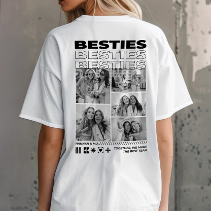 Personalized Besties T-shirt with Photo for Friend