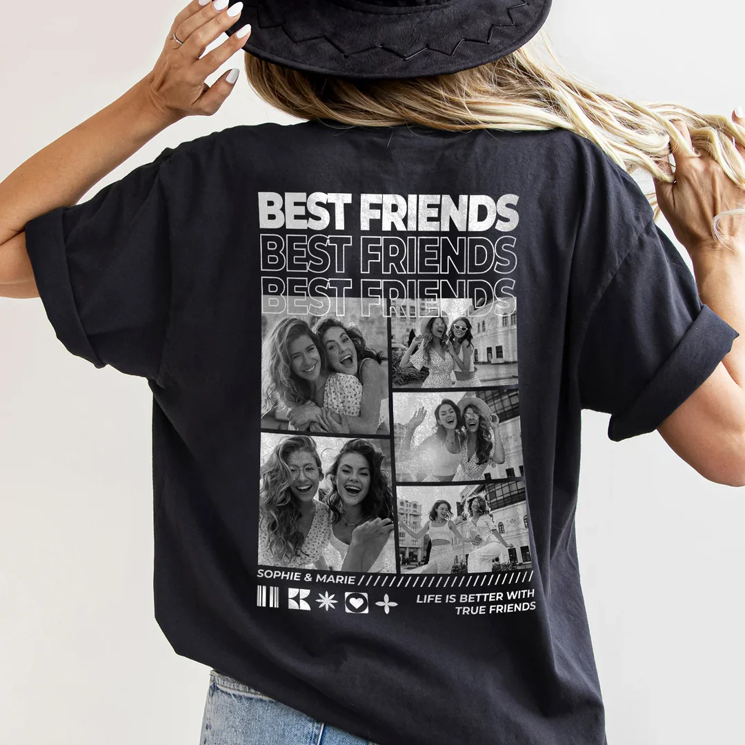 Personalized Besties T-shirt with Photo for Friend