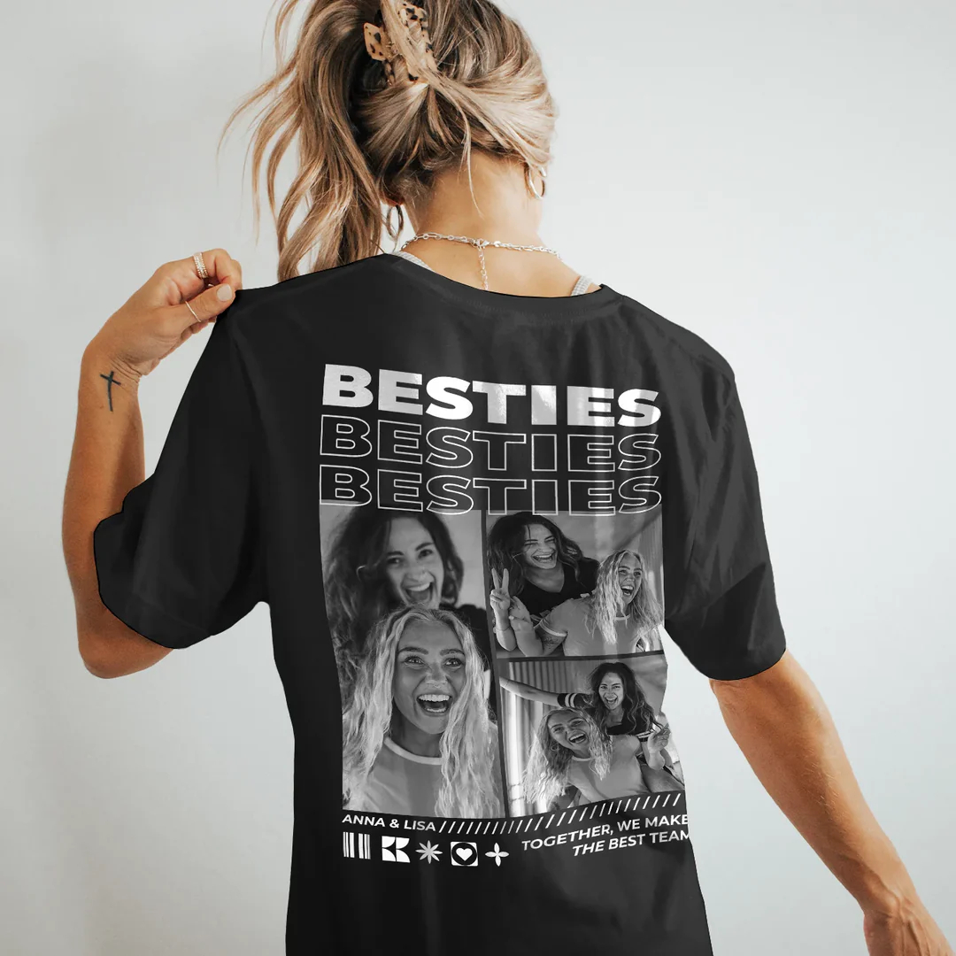 Personalized Besties T-shirt with Photo for Friend