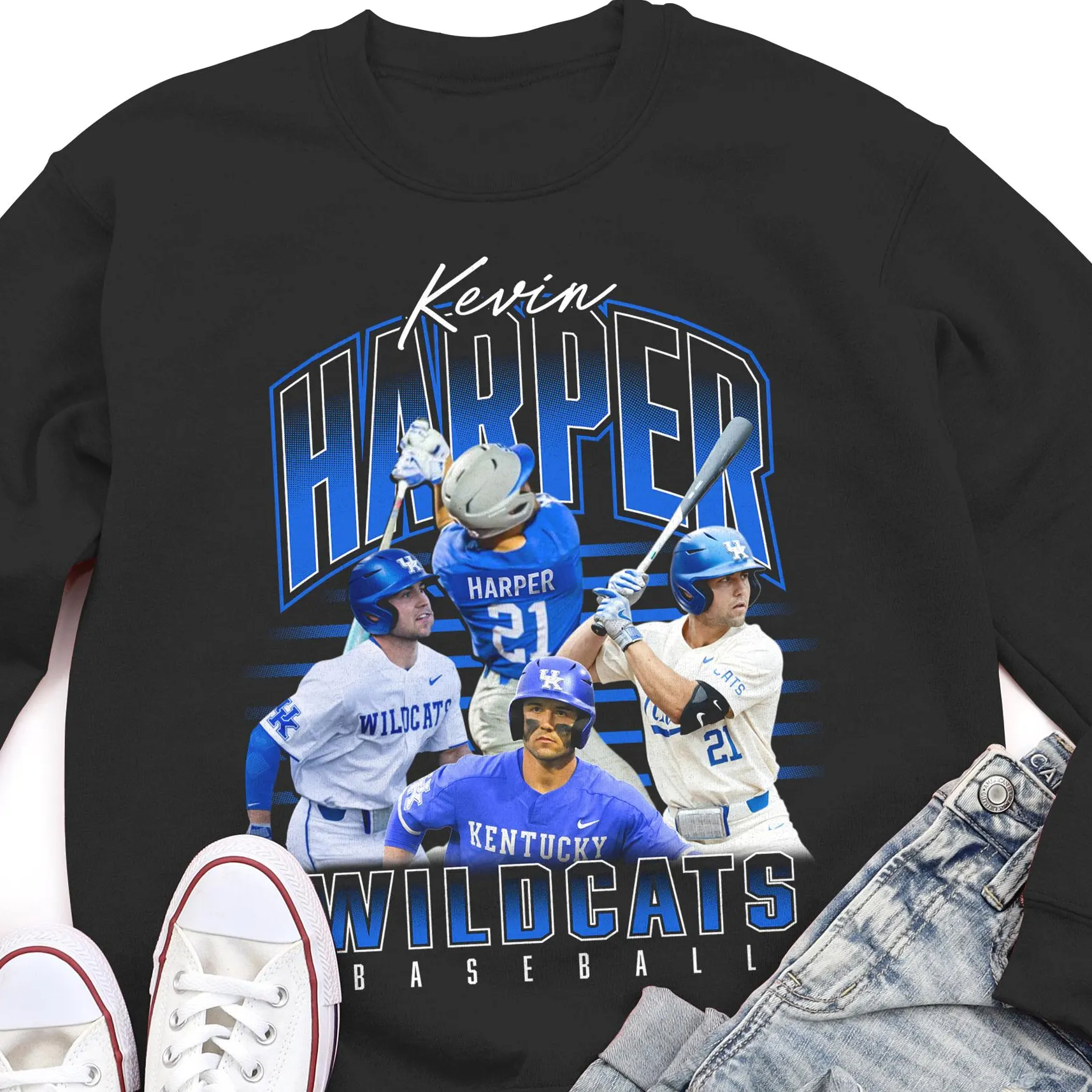 Personalized Photo Baseball Name Tee for Him