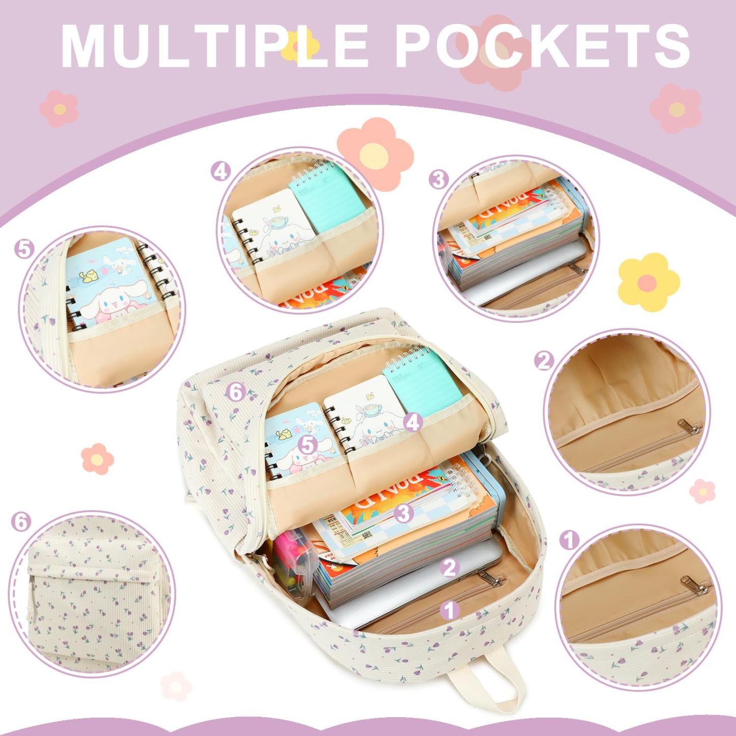 Trendy School Backpack for Girls with Comfortable Straps