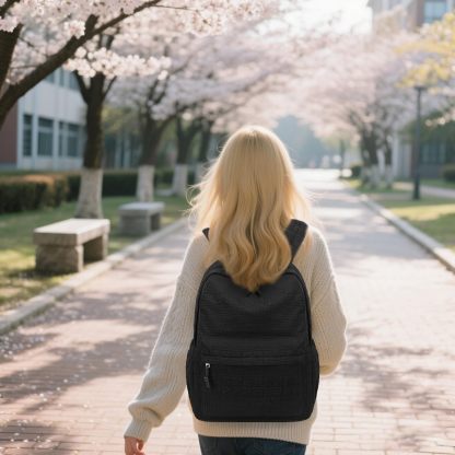 Stylish Solid Beige School & Laptop Backpack for Teen