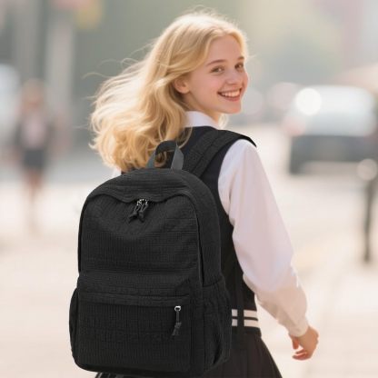 Stylish Solid Beige School & Laptop Backpack for Teen