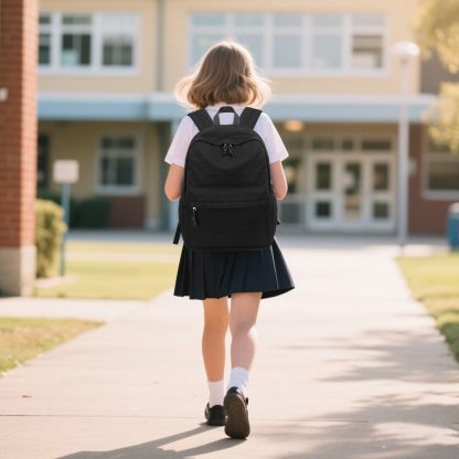 Stylish Solid Beige School & Laptop Backpack for Teen