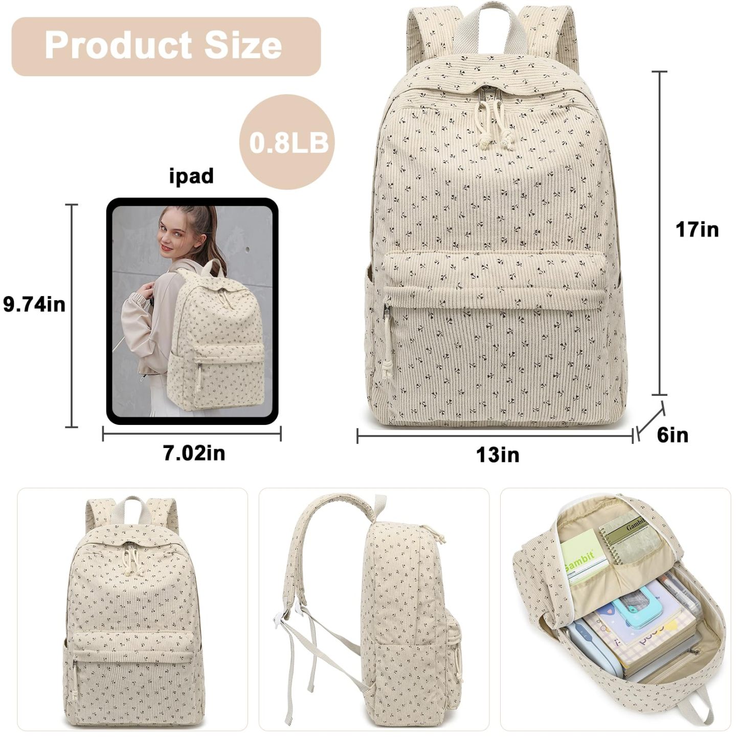 Stylish School Backpack for Teen Girls with Large Capacity