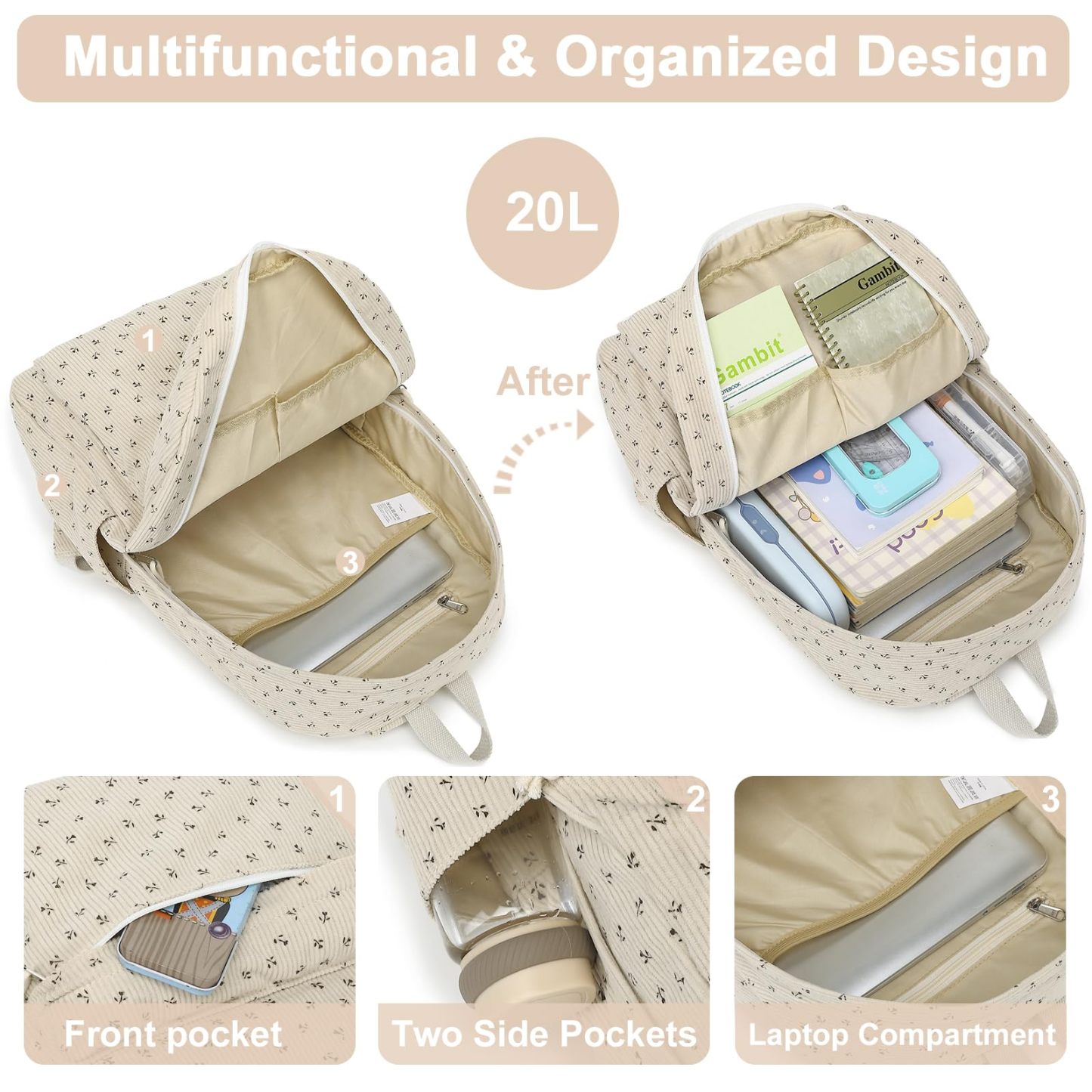 Stylish School Backpack for Teen Girls with Large Capacity