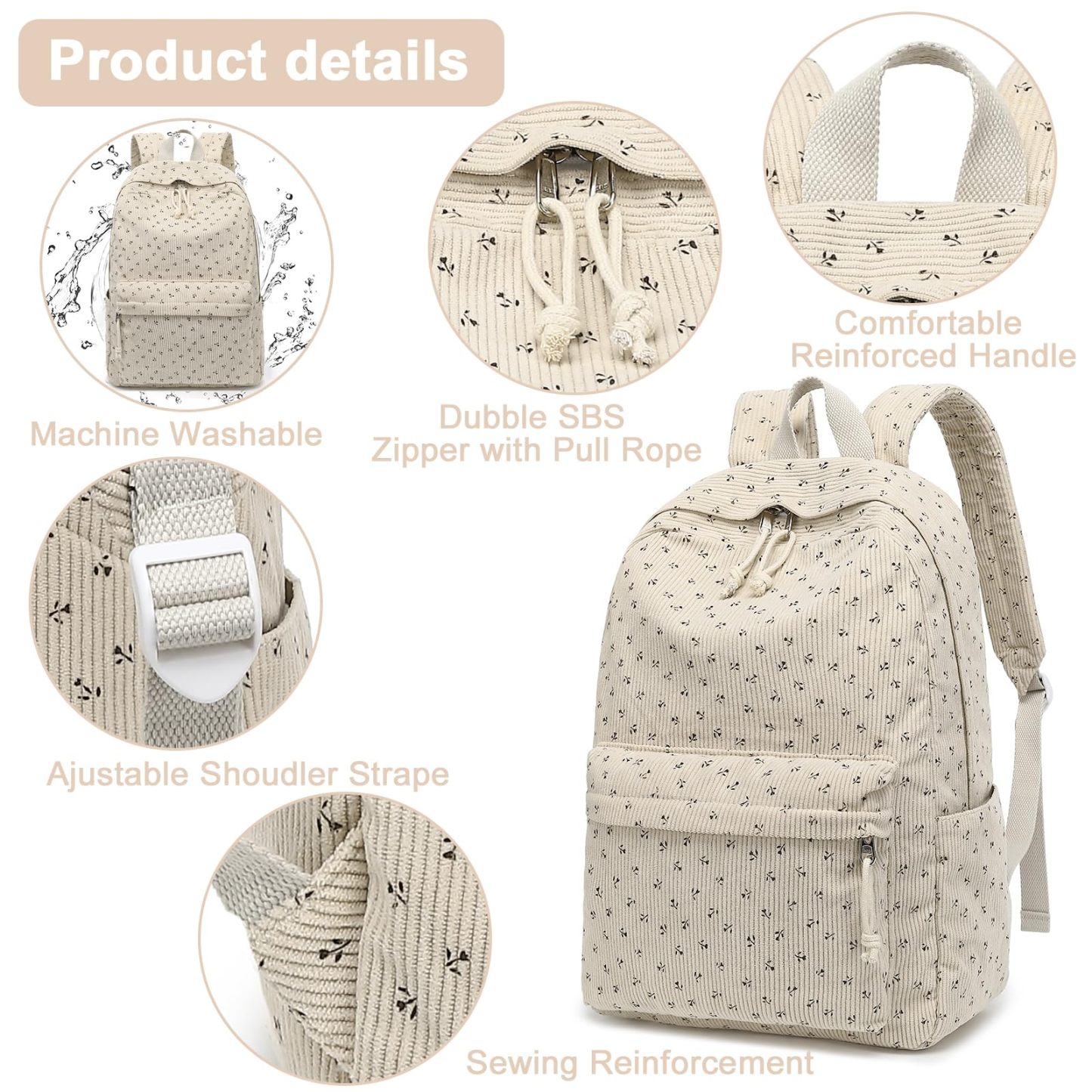 Stylish School Backpack for Teen Girls with Large Capacity