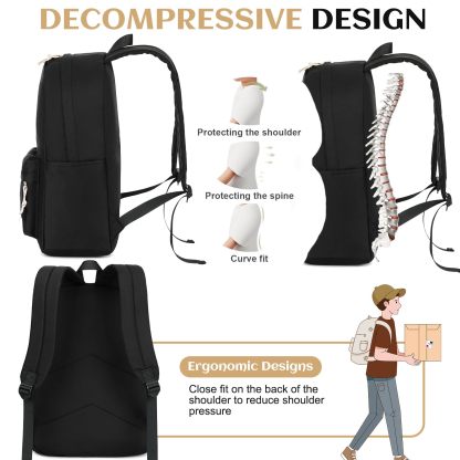 Stylish Solid Beige School & Laptop Backpack for Teen