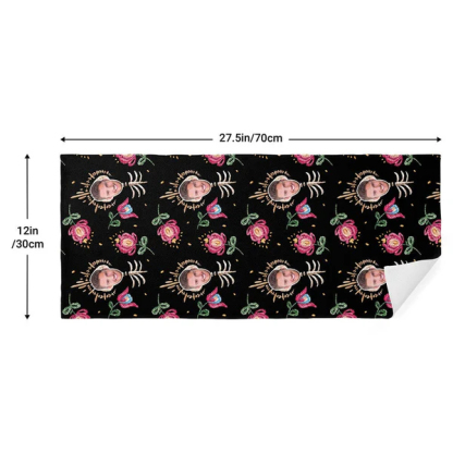 Personalized Bone Flowers Photo Towel Funny Gifts