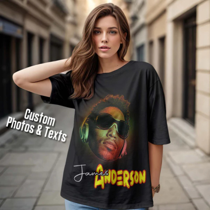 Personalized Vintage Portrait T-shirt with Name