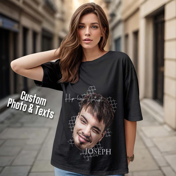 Personalized Face Vintage T-shirt with Name