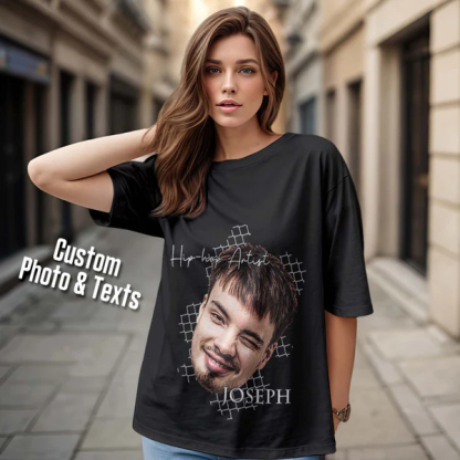 Personalized Face Vintage T-shirt with Name
