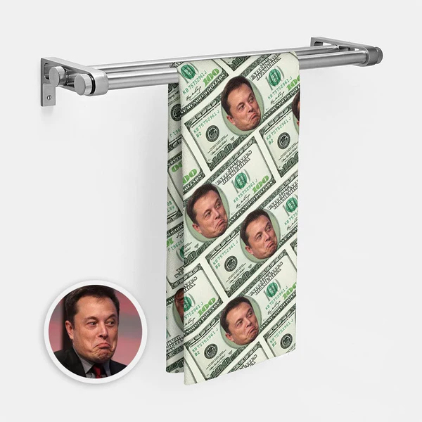 Personalized Photo Dollar Towel Funny Gifts for Him
