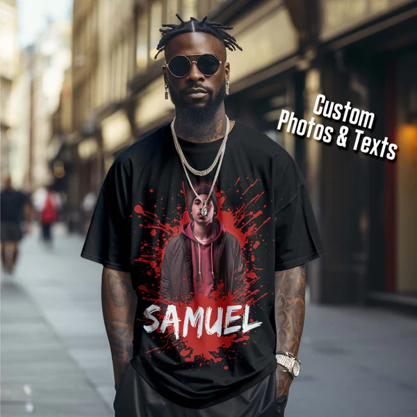 Personalized American Hip-hop Rap Tee with Name