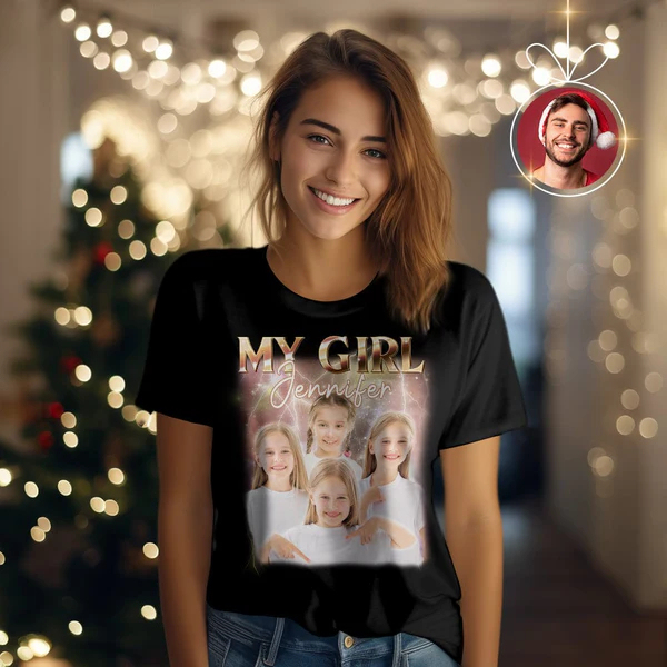 Personalized Photo And Text Vintage T-shirt for Mom and Dad
