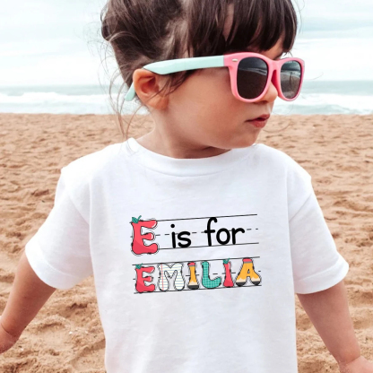 Custom Kids Name Back To School T-Shirt for kids