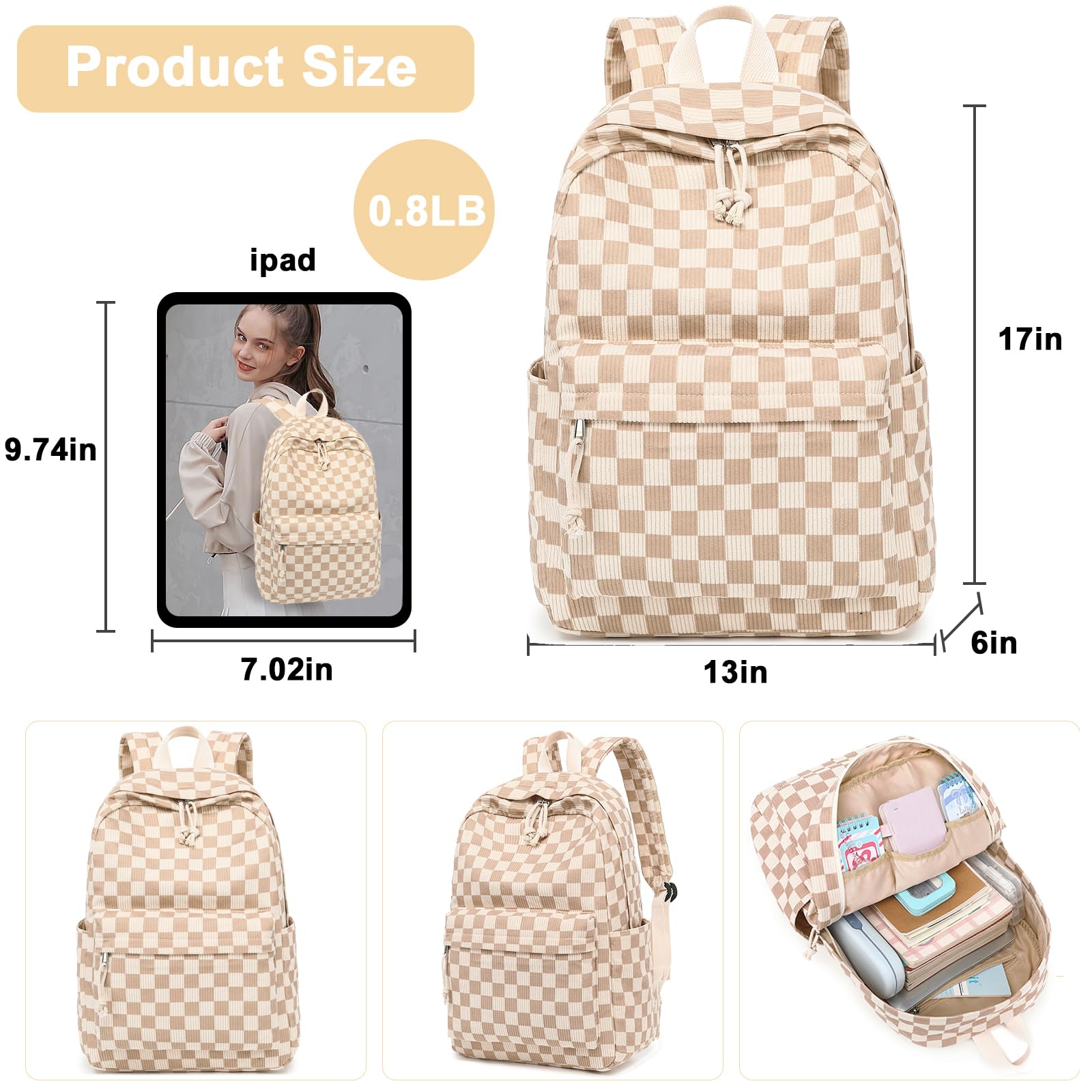 Trendy School Backpack for Girls with Comfortable Straps