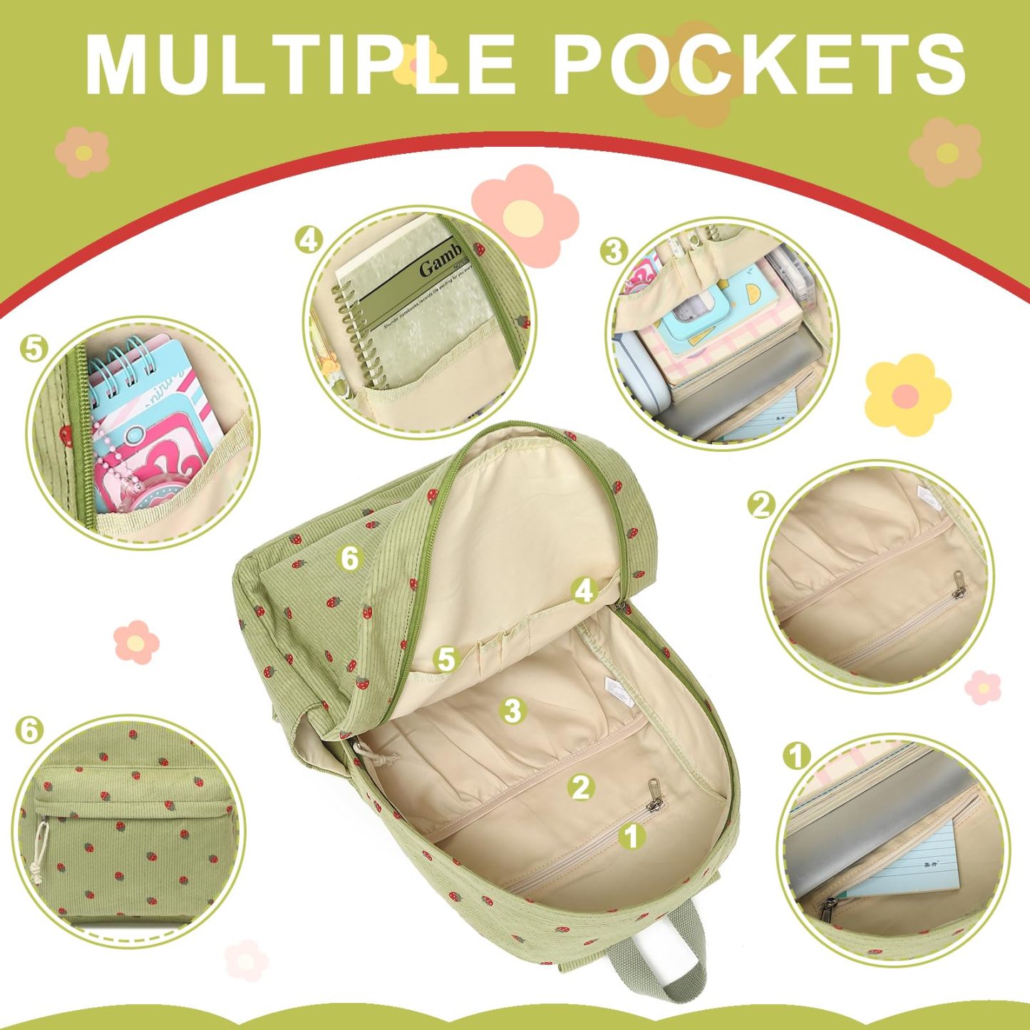 Stylish School Backpack for Teen Girls with Large Capacity