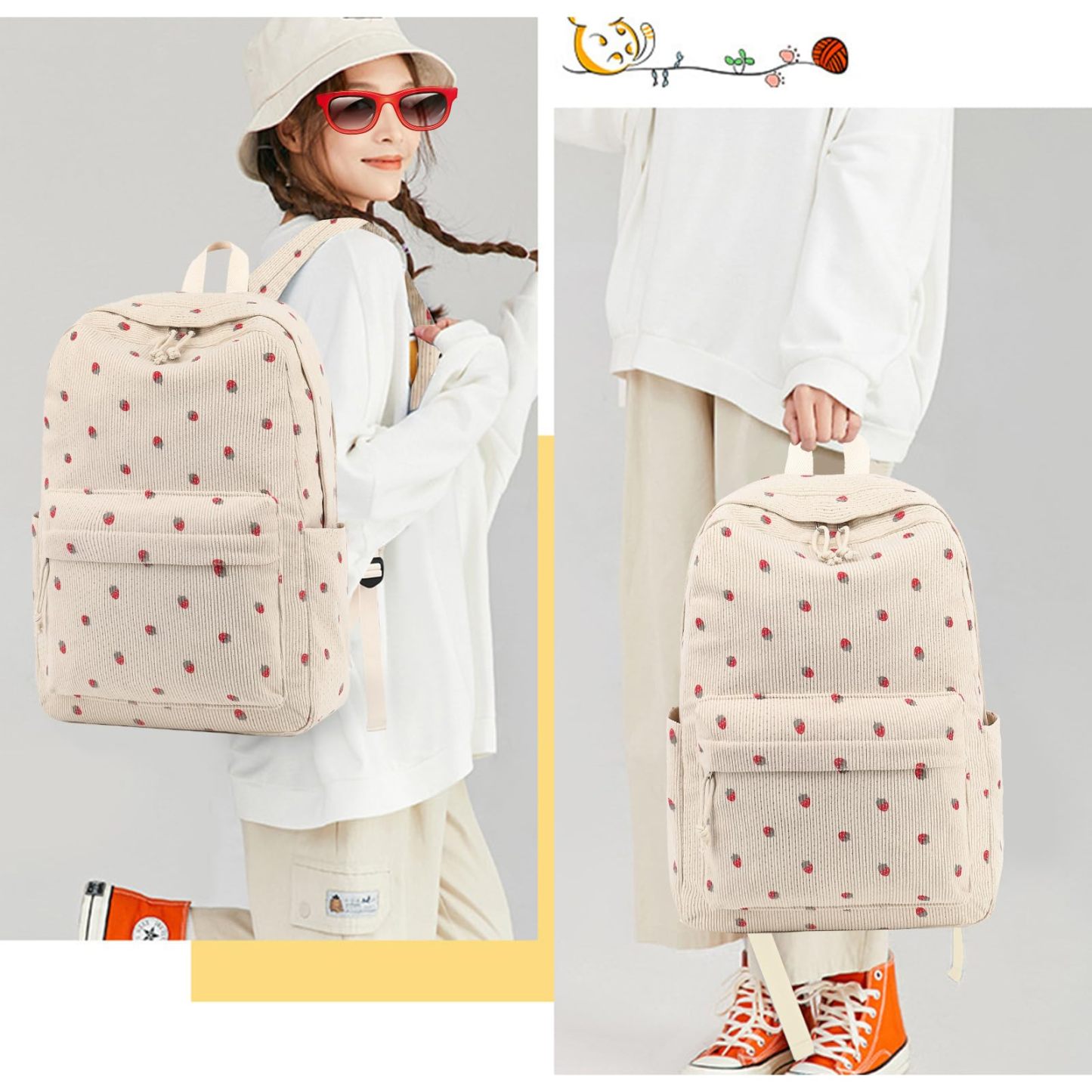 Stylish School Backpack for Teen Girls with Large Capacity